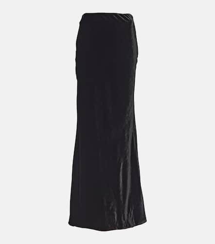 High-rise silk-blend maxi skirt - Alessandra Rich - Modalova