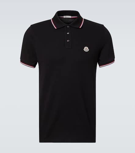 Polo de piqué de algodón con logo - Moncler - Modalova