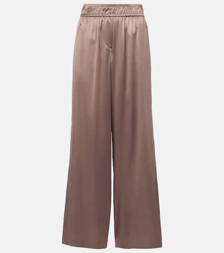 Pantalones anchos en mezcla de seda - Brunello Cucinelli - Modalova