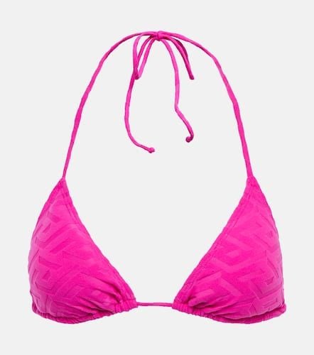 Top bikini La Greca in jacquard - Versace - Modalova