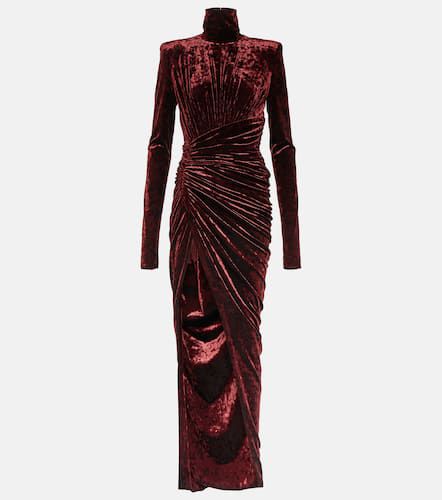Draped velvet maxi dress - Alexandre Vauthier - Modalova