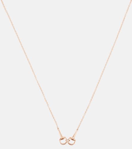 Horsebit 18kt rose necklace with diamond - Gucci - Modalova