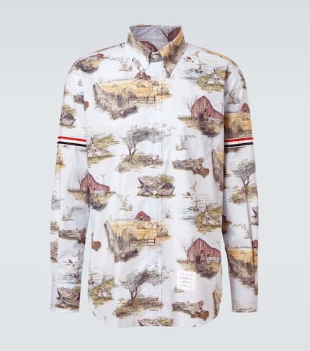 Camicia in cotone con stampa - Thom Browne - Modalova