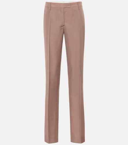 Mid-Rise-Hose aus Mohair und Wolle - Prada - Modalova