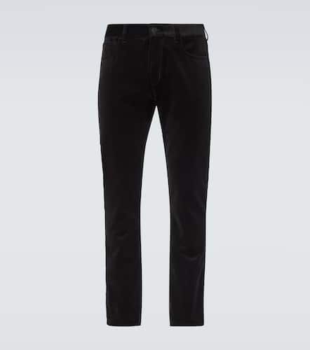 Pantaloni slim in velluto di cotone a vita media - Ralph Lauren Purple Label - Modalova