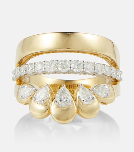 Anillo de oro de 18 ct con diamantes - Yeprem - Modalova