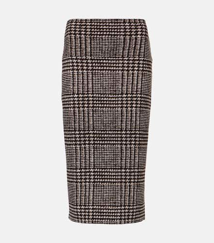 Checked high-rise midi skirt - Norma Kamali - Modalova