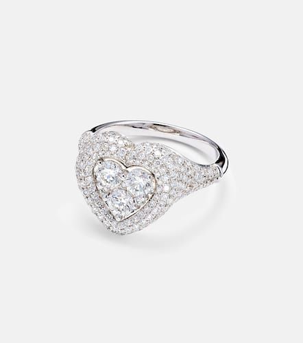 Manaal 18kt white gold pinky ring with diamonds - Kamyen - Modalova