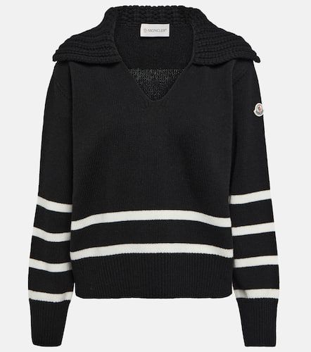 Striped wool and cashmere sweater - Moncler - Modalova