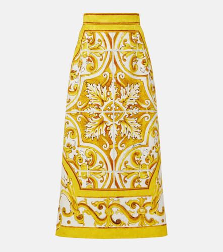 Falda midi Majolica con brocado - Dolce&Gabbana - Modalova