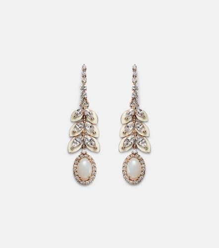 Kt earrings with opal and diamonds - Kamyen - Modalova