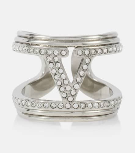 VLogo crystal-embellished ring - Valentino - Modalova