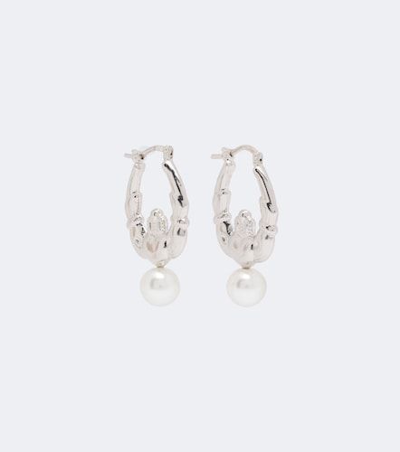 Orecchini a cerchio con perle bijoux - Simone Rocha - Modalova