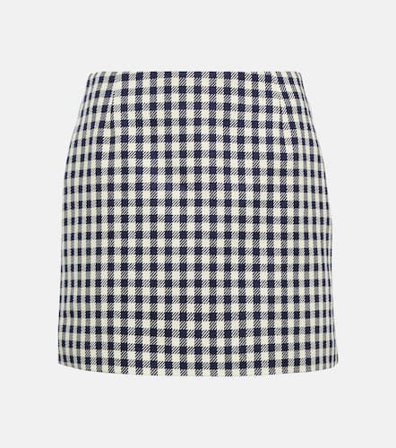 Checked cotton and wool miniskirt - Ami Paris - Modalova