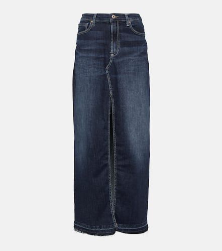 Falda larga de denim de tiro alto - AG Jeans - Modalova