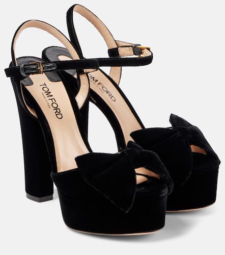 Brigitte 130 velvet platform sandals - Tom Ford - Modalova