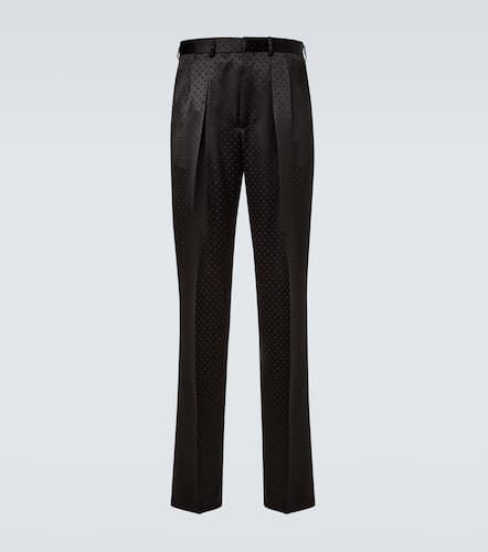 Pantalones de traje de jacquard de satén con lunares - Tom Ford - Modalova