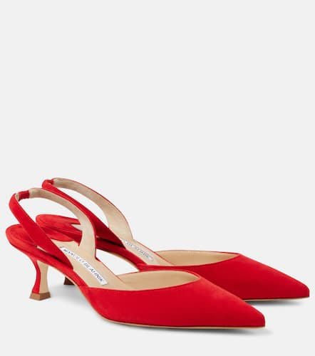 Slingback-Pumps Carolyne 50 aus Veloursleder - Manolo Blahnik - Modalova