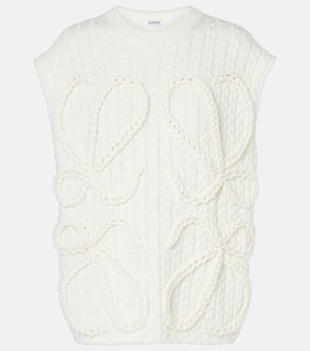 Loewe Anagram cable-knit wool vest - Loewe - Modalova