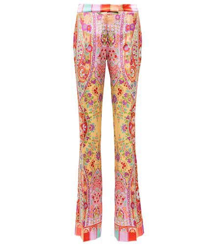 Etro Floral satin straight pants - Etro - Modalova