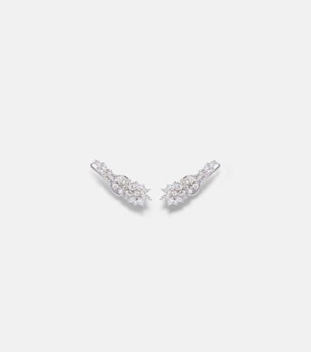 Pendientes de clip Y-Not de oro blanco de 18 ct con diamantes - Yeprem - Modalova