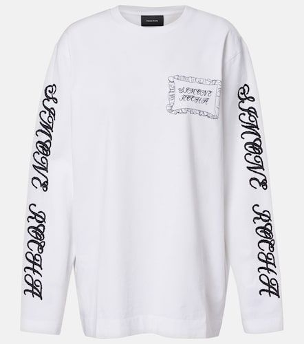 Top oversized de jersey de algodón estampado - Simone Rocha - Modalova