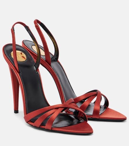 Slingback-Sandalen Kate 110 aus Satin - Saint Laurent - Modalova