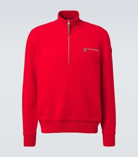 Wool and cashmere half-zip sweater - Moncler - Modalova