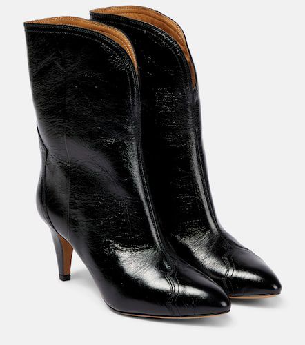 Dytho crinkled leather ankle boots - Isabel Marant - Modalova
