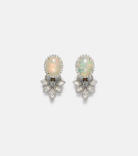 Reign Supreme 18kt white gold earrings with opals and diamonds - Yeprem - Modalova