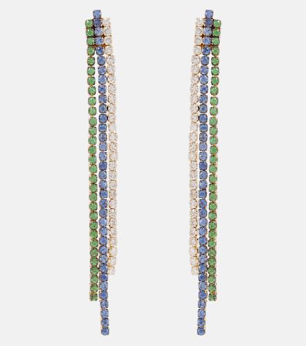Triple Thread Drop 18kt gold earrings with diamonds - Shay Jewelry - Modalova