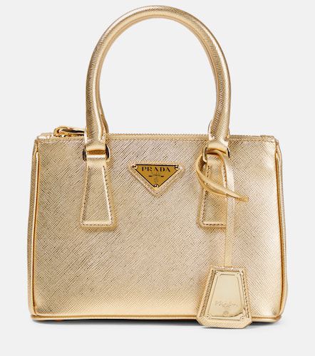 Galleria Mini metallic leather tote bag - Prada - Modalova