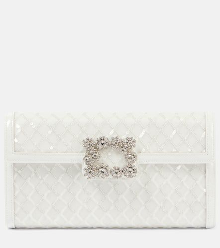 Clutch con cristales y lentejuelas - Roger Vivier - Modalova