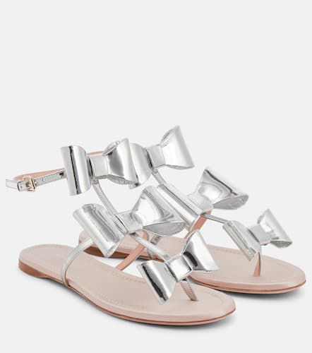 Pop Bow metallic leather sandals - Giambattista Valli - Modalova