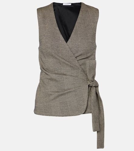 Adige houndstooth wool-blend wrap top - Max Mara - Modalova