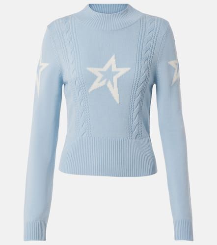 Jersey trenzado de lana en intarsia - Perfect Moment - Modalova