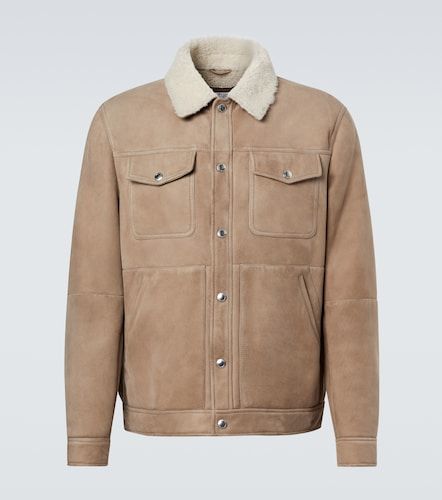 Shearling-lined suede jacket - Brunello Cucinelli - Modalova
