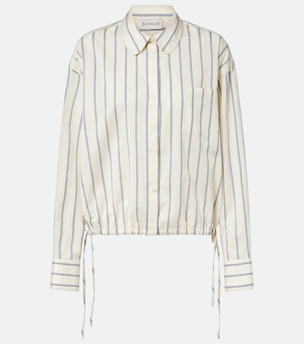 Camicia in cotone e seta a righe - Moncler - Modalova