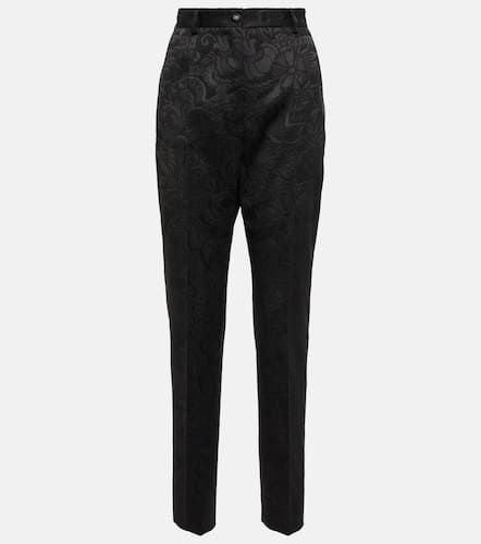 Jacquard high-rise cropped pants - Dolce&Gabbana - Modalova