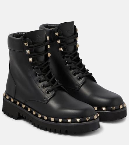 Botas Rockstud de piel - Valentino Garavani - Modalova