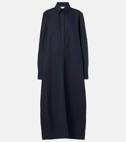 Gathered cotton poplin shirt dress - Jil Sander - Modalova