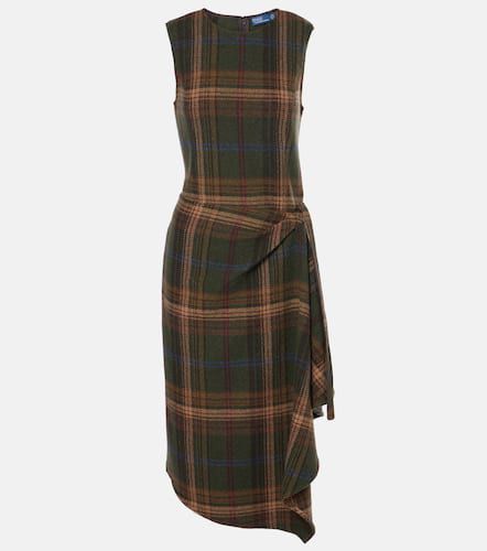 Plaid wool-blend midi dress - Polo Ralph Lauren - Modalova