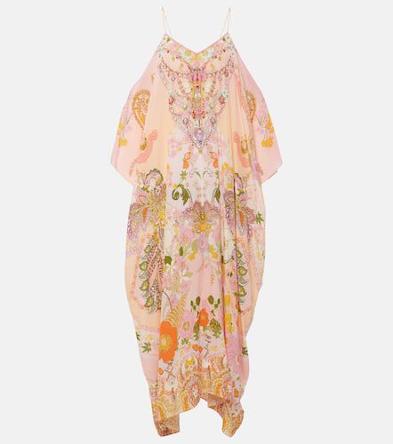 Printed embellished silk kaftan - Camilla - Modalova