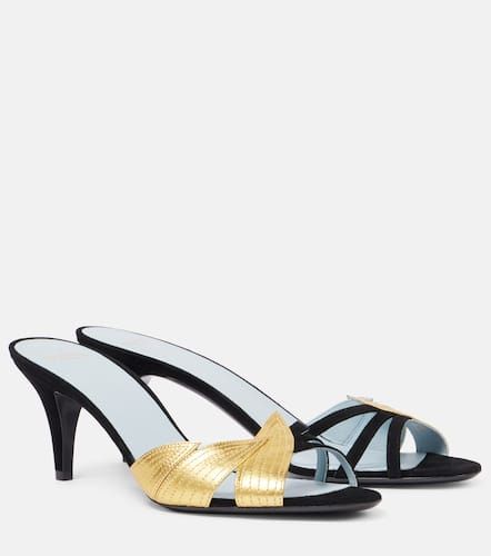 Sandali Foliefoliage 65 in suede e pelle - Valentino Garavani - Modalova