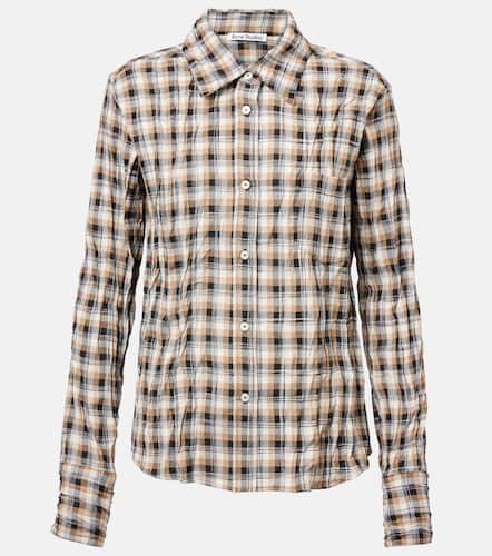 Camisa a cuadros con logo - Acne Studios - Modalova