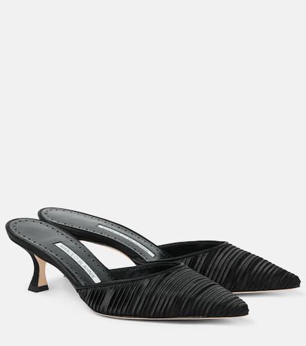 Carolyne 50 satin mules - Manolo Blahnik - Modalova