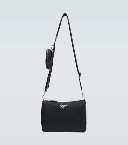 Borsa a tracolla in nylon e pelle saffiano - Prada - Modalova