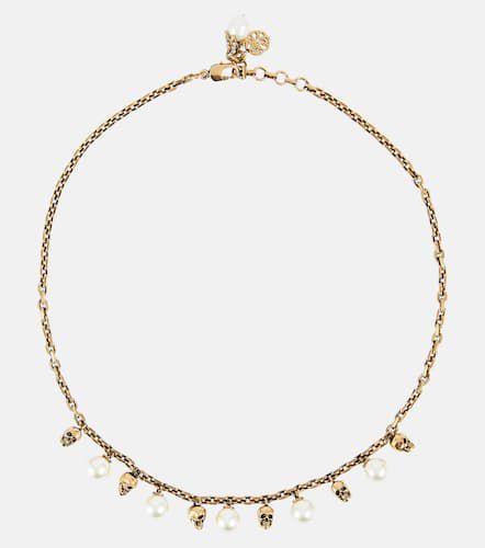 Collana a catena con perle bijoux - Alexander McQueen - Modalova