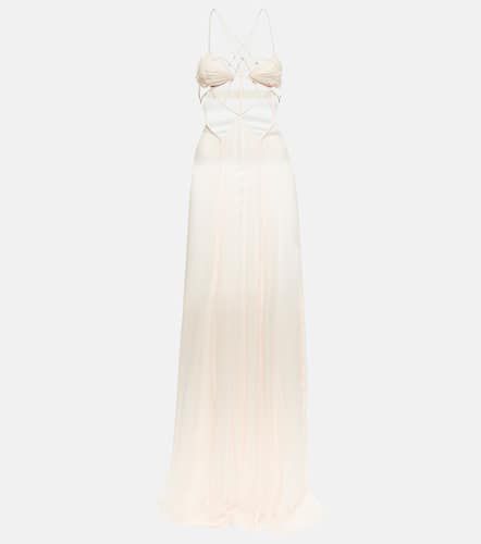 Bridal cutout silk chiffon gown - Nensi Dojaka - Modalova