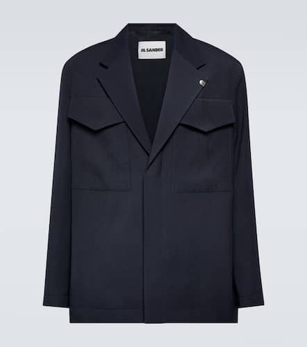 Chaqueta cruzada en gabardina de lana - Jil Sander - Modalova